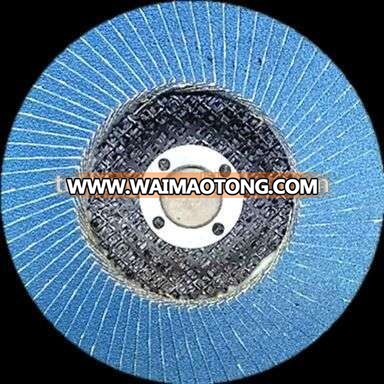 VSM cloth Zricona material fiberglass backing flap disc/wheel for stainless steel /stone